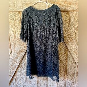 Anthropology/BHLDN Blue/Grey Lace Dress Sz 16